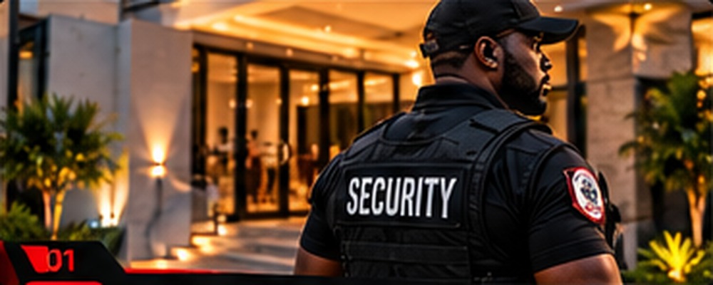 Security officer on duty at a property